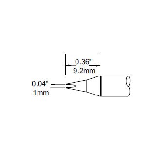 Metcal Cartridge Chisel 1mm (0.039 In) 30 DEG