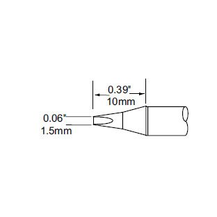 Metcal Cartridge Chisel 1.5mm (0.059 In) 30 DEG