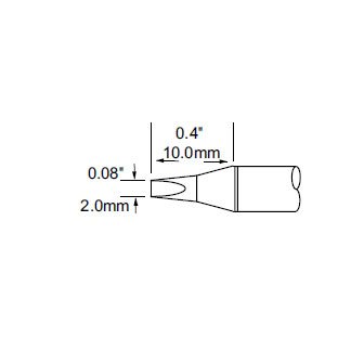 Metcal Cartridge Chisel 2mm (0.079 In) 30 DEG