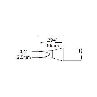 Metcal Cartridge Chisel 2.5mm (0.098 In) 30 DEG SCP-CH25