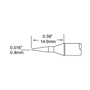 Metcal ,Conical Long, 0.4mm (0.016 In)