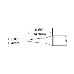 Metcal Cartridge Conical Long 0.4mm (0.016 In)