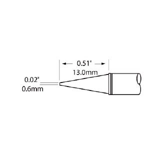 Metcal Cartridge Conical Long 0.6mm (0.024 In) 