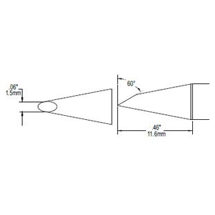 Metcal Cartridge Hoof Drag 1.5mm (0.059 In)