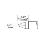 Metcal Tip, Chisel, 1mm (0.039 In)