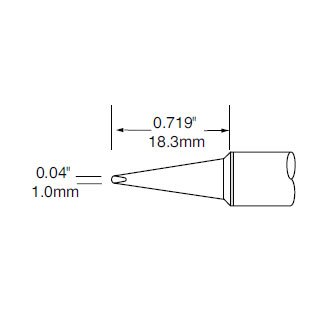 Metcal Tip Chisel 1mm (0.039 In)