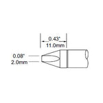 Metcal Tip, Chisel, 2mm (0.079 In)