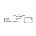 Metcal Tip Chisel 2.4mm (0.094 In)