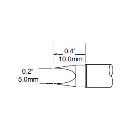 Metcal Tip Chisel Extra Large 5mm (0.197 In)