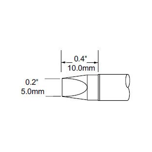 Metcal Tip Chisel Extra Large 5mm (0.197 In)