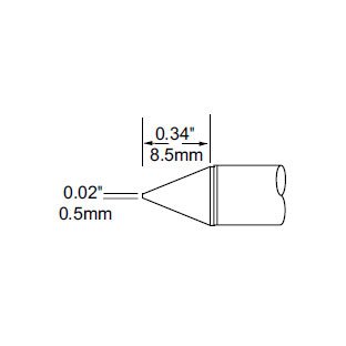 Metcal Tip Conical 0.5mm (0.02 In)