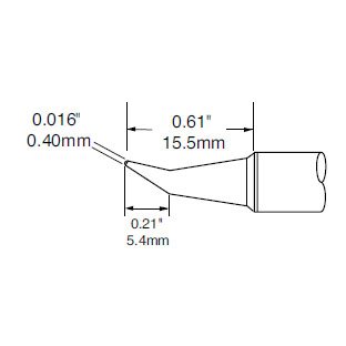 Metcal Tip Conical Bent 0.4mm (0.016 In)