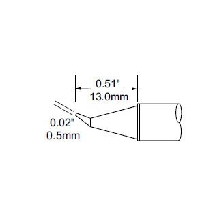 Metcal Tip Conical Bent 0.5mm (0.02 In)