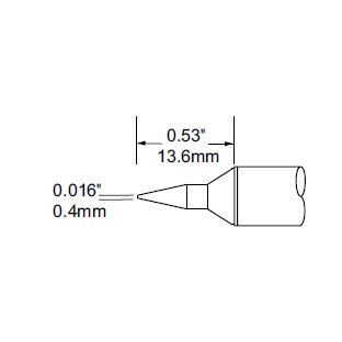 Metcal Tip Conical Long 0.4mm (0.016 In)