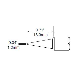 Metcal Tip Conical Long 1mm (0.039 In)
