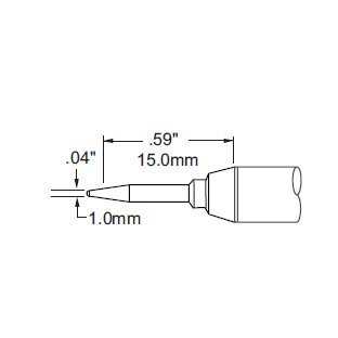 Metcal Tip Conical Long 1mm (0.04 In) Original
