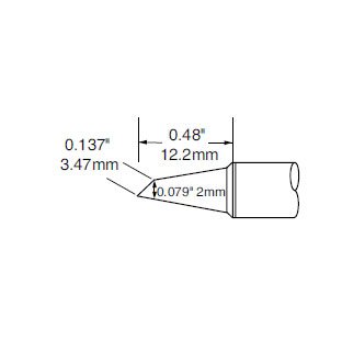 Metcal Tip Hoof Drag 2mm (0.079 In)