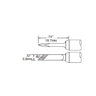 Metcal Tip Knife 3.0mm (0.118 In) Original