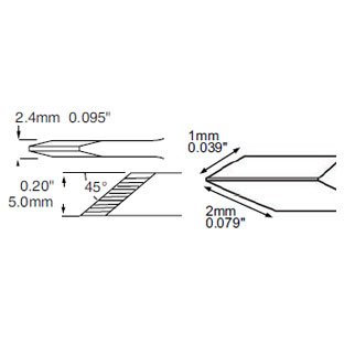 Metcal Tip Knife 4.5mm (0.177 In)