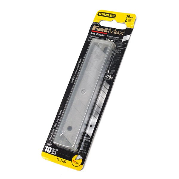 Stanley 11-718T FatMax 18mm Snap-Off Knife Blades, 10pk