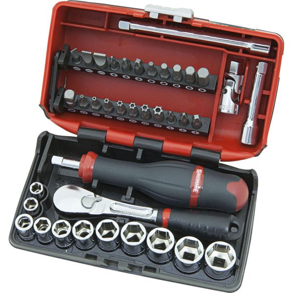 Sidchrome 1/4â€ Drive Metric Nano Set, 38 Piece
