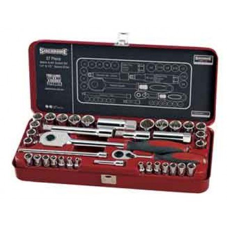 Sidchrome 1/4 & 1/2â€ Drive Socket Metric & Imperial 37pc Set