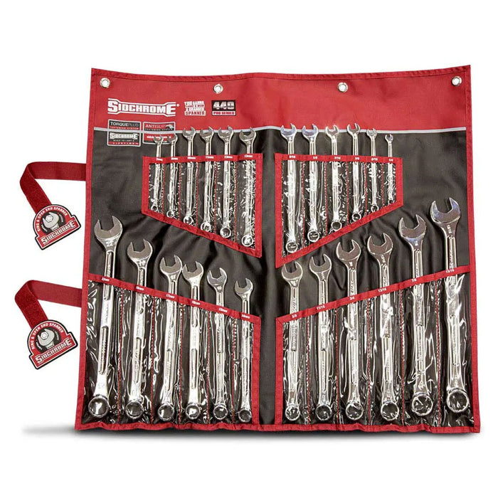 Sidchrome 24Pc 440 Series Ring & Open End Spanner Set Metric/AF