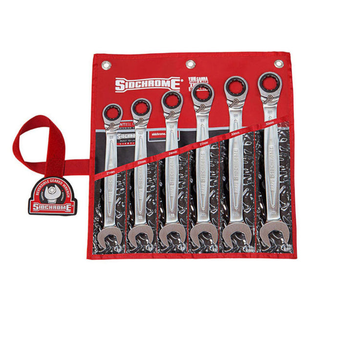 Sidchrome 6Pc 467 Series Geared Spanner Set - Metric