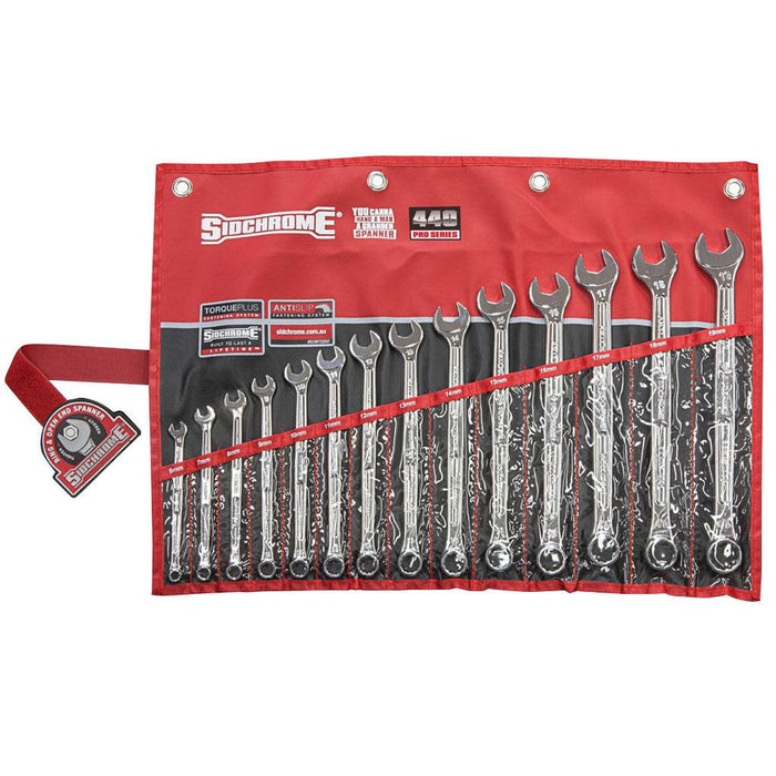 Sidchrome 14Pc 440 Series Ring & Open End Spanner Set Metric