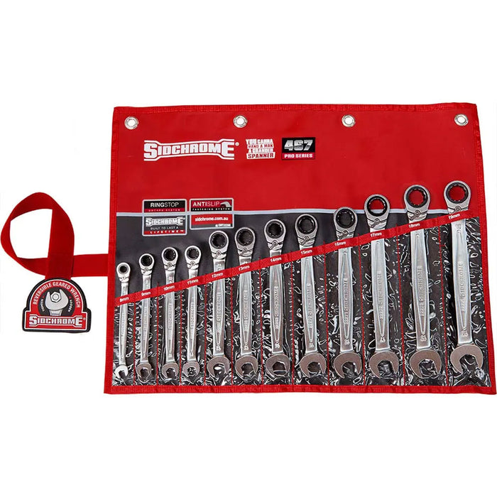 Sidchrome 12Pc 467 Series Geared Spanner Set Metric