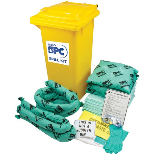 Brady Small Mobile Spill Kit - General Maintenance, 100-120 Litres, Yellow