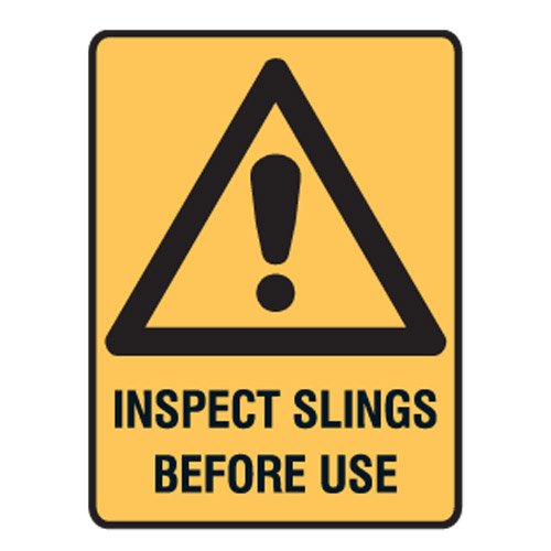 Brady Small Stick On Labels - Inspect Before Use, H125mm x W90mm, Self Adhesive Vinyl, Yellow/Black