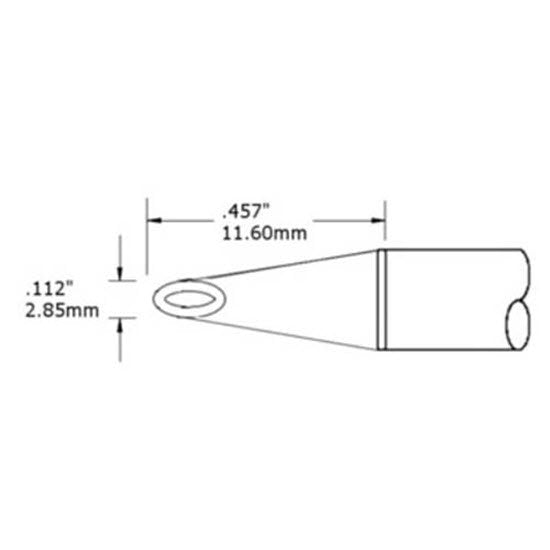 Metcal Cartridge Concave Hoof 3mm