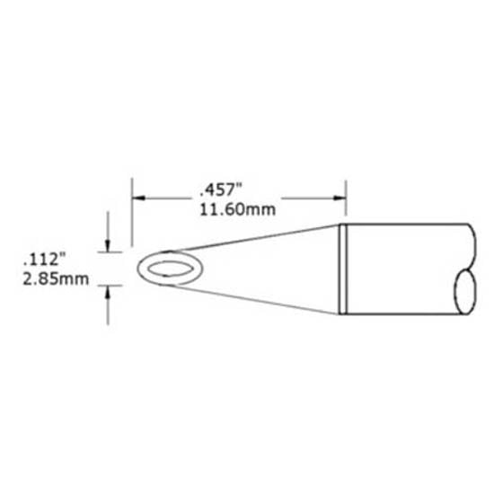 Metcal Cartridge Concave Hoof 3mm