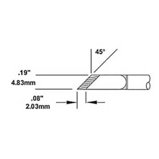 Metcal Cartridge Knife, Thin Tin Length 4.8mm