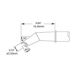 Metcal Cartridge Hoof Concave 2.5mm (01