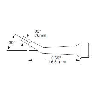 Metcal Cartridge Conical Bent 0.76mm (0.03 In)