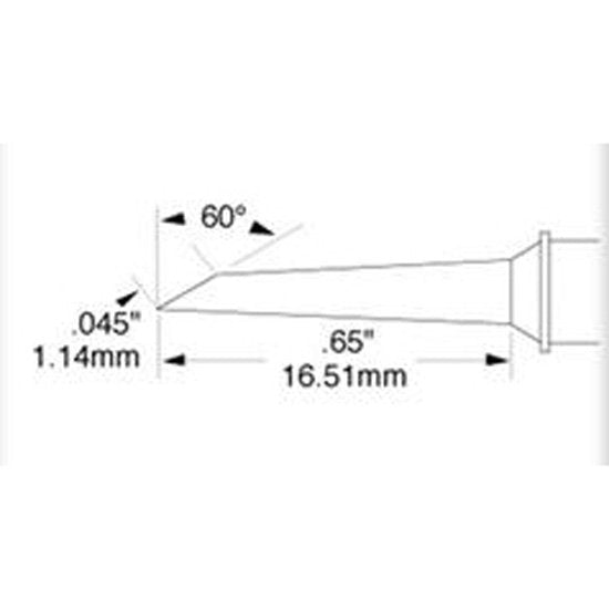 Metcal Cartridge Hoof, Long 1.1mm , 60 DEG