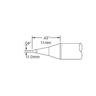 Metcal Cartridge Chisel 1mm (0.039 In) 30 DEG