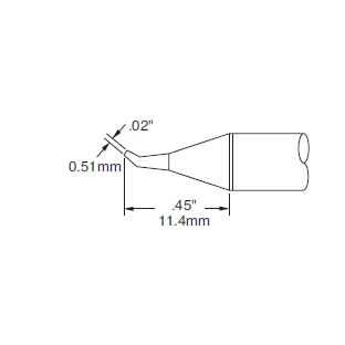 Metcal Cartridge Sharp Bent 0.5mm (0.02 In) 30 DEG