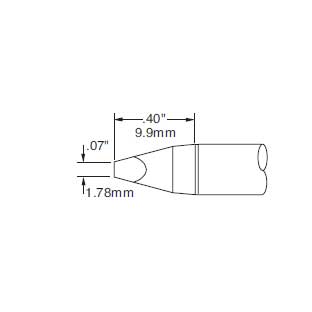 Metcal Cartridge Chisel 1.78mm (0.07 In) 30 DEG
