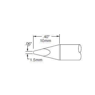 Metcal Cartridge Chisel 1.5mm (0.059 In) 30 DEG