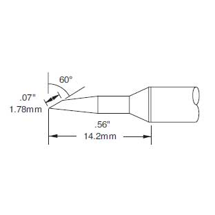 Metcal Cartridge Hoof 1.27mm (0.05 In)