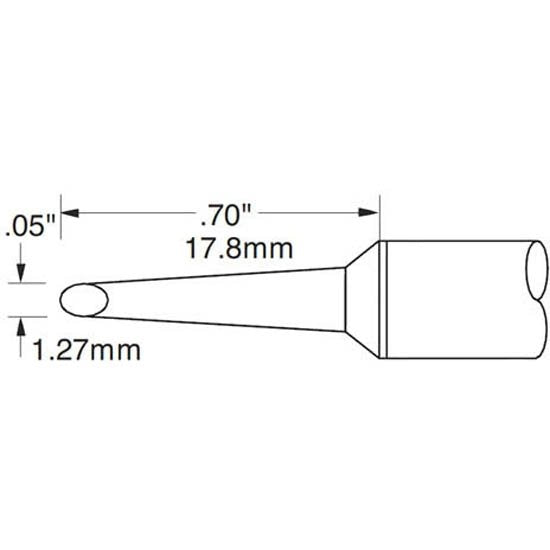 Metcal Cartridge Hoof 1.27mm (0.05 In)