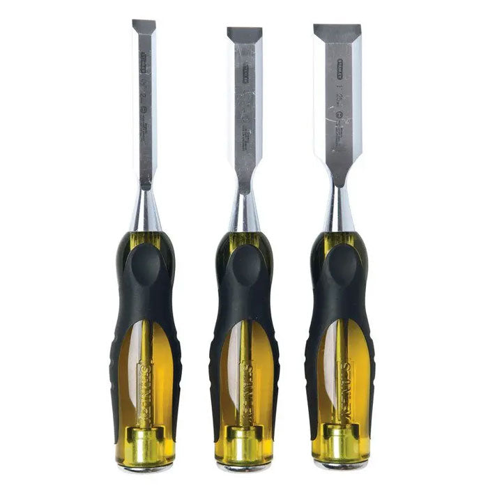 Stanley FatMax 3Pc Butt Chisel Set Thru-Tang (12 18 25mm)