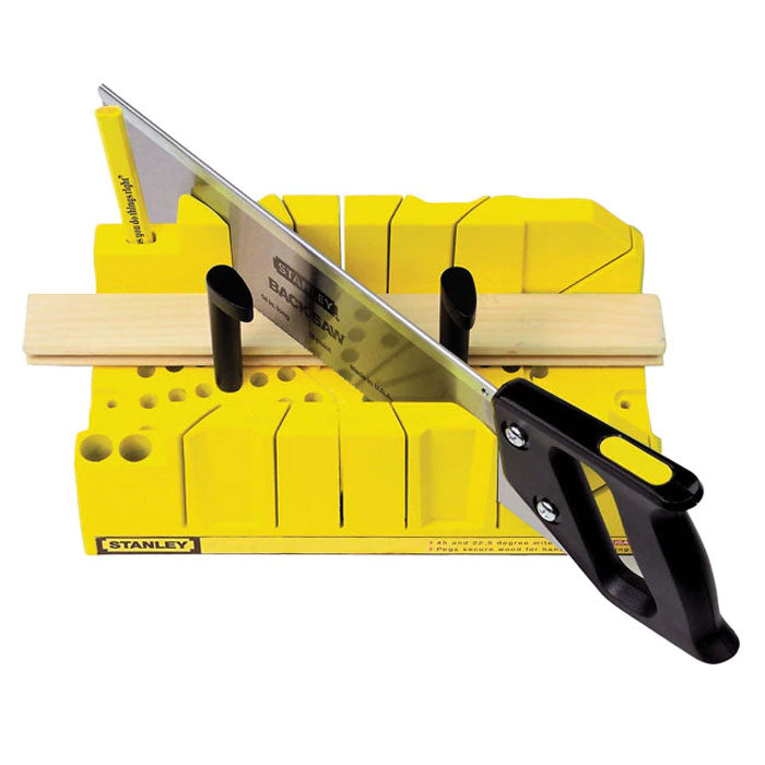Stanley Mitre Box With Fine Tooth Back Saw 250mm