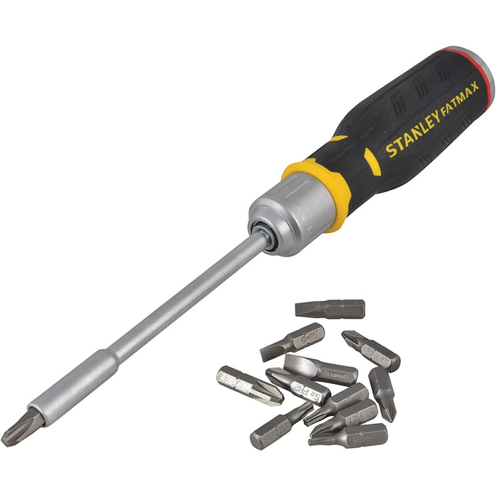 Stanley FatMax Standard Ratcheting Screwdriver With 12 Bits