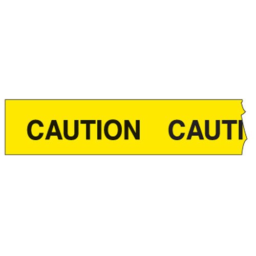 Brady Standard Barricade Tape - Caution, L300 Meters x 75mm, B-912 Polyethylene, Yellow/Black