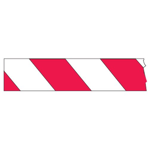 Brady Standard Barricade Tape Red/White, L300 Meters x 75mm, B-912 Polyethylene