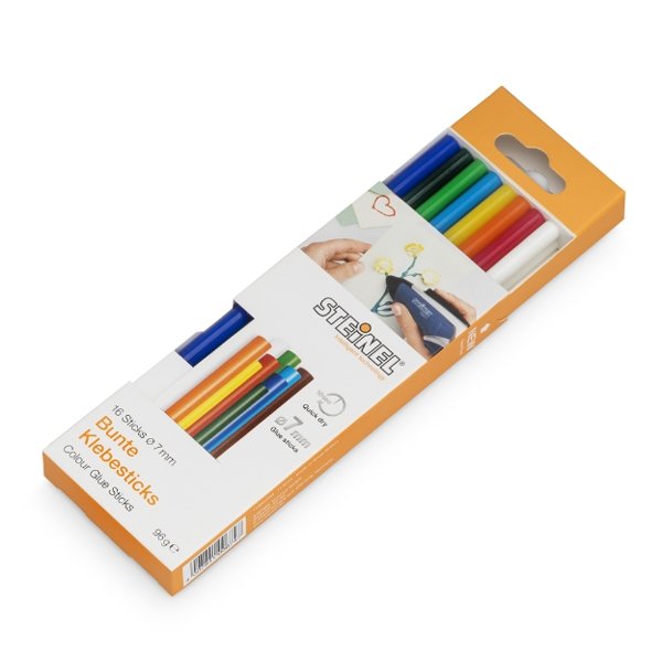 Steinel 7mm Coloured Glue Sticks Pk 16